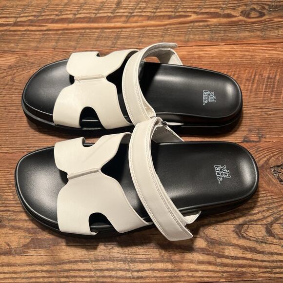 Wild Fable Hayley Wide Strap Slip On Slides Sandals White Women's Size 8 Y2K - Picture 13 of 16